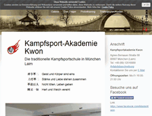 Tablet Screenshot of kampfsport-kwon.de